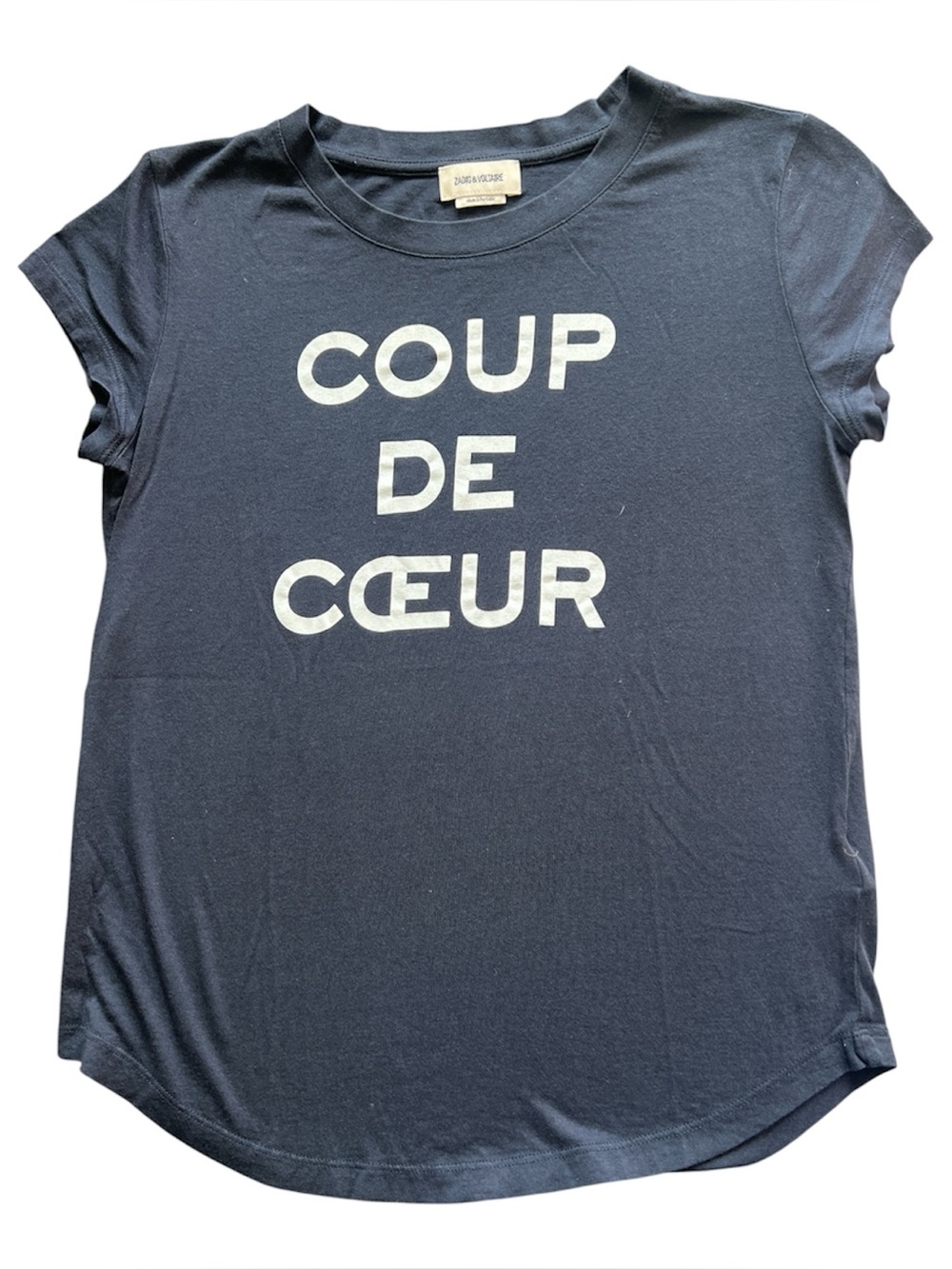 Zadig & Voltaire Dark Blue "Coup de Coeur" Women Graphic Tee